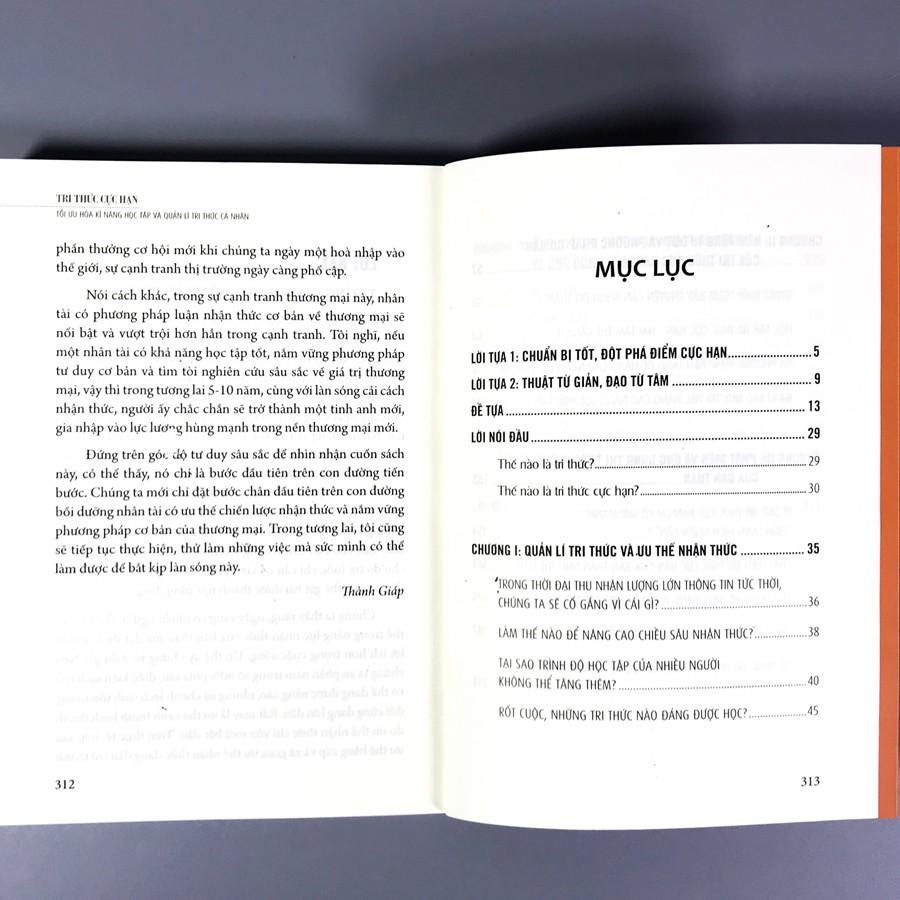 Sách - Tri Thức Cực Hạn - Tối Ưu Hóa Kĩ Năng Học Tập Và Quản Lí Tri Thức Cá Nhân (Kèm Bookmark)