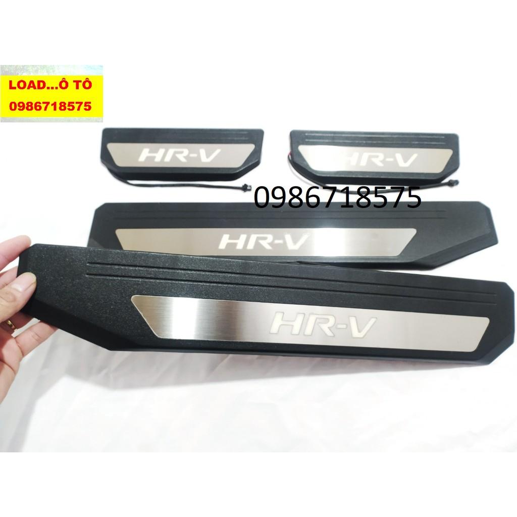 Ốp Bậc Chân Ngoài Có Đèn Xe Honda HRV Mẫu Nhựa Đen Cao Cấp