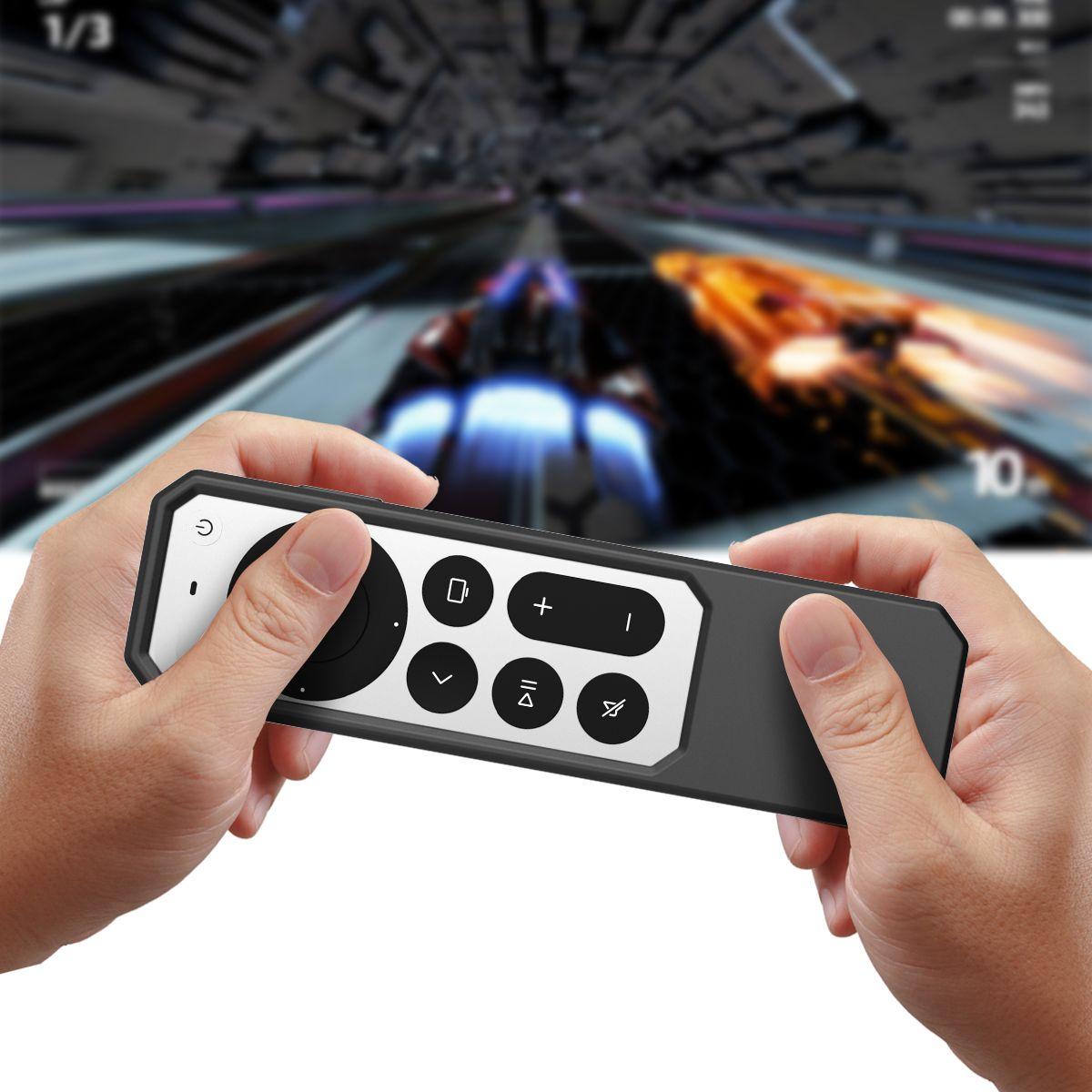 Vỏ bảo vệ từ xa toàn bộ silicone cho Apple TV 4K Siri từ xa chống chống trượt chống trượt nắp mềm Vỏ bảo vệ từ xa
