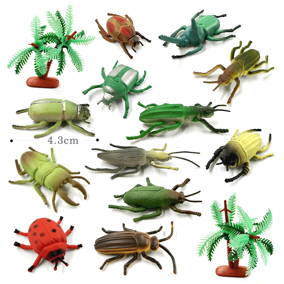 Bộ sưu tập 12 Bọ Cánh Cứng Safari nhựa dẻo - đồ chơi mô hình New4all Animal World A126 cho bé 2-4 tuổi