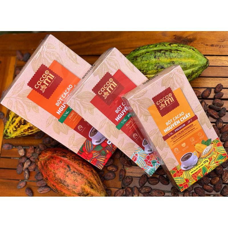 Thức uống socola - Bột ca cao 100% nguyên chất gu đậm vị Cacao Mi Premium đặc sản Việt Nam chuẩn xuất khẩu 470g