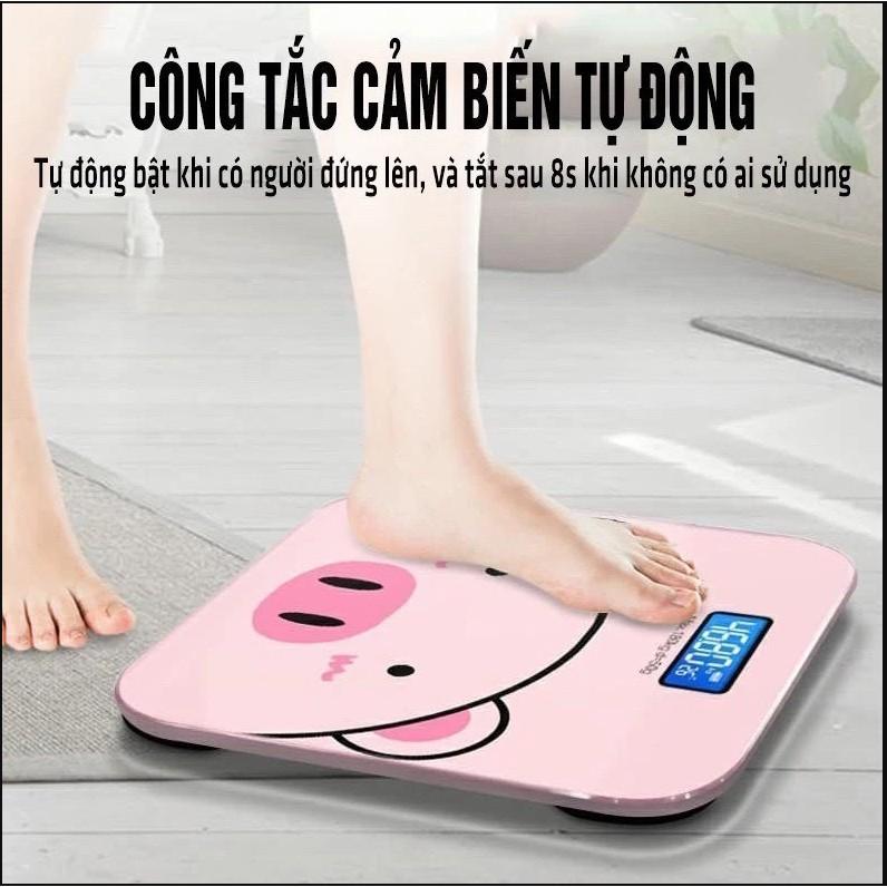 CÂN SỨC KHỎE ĐIỆN TỬ THÔNG MINH HÌNH HEO CỰC HOT - CÂN GIA ĐÌNH DÙNG PIN LOẠI XỊN MÀN HÌNH LCD HIỂN THỊ CHÍNH XÁC