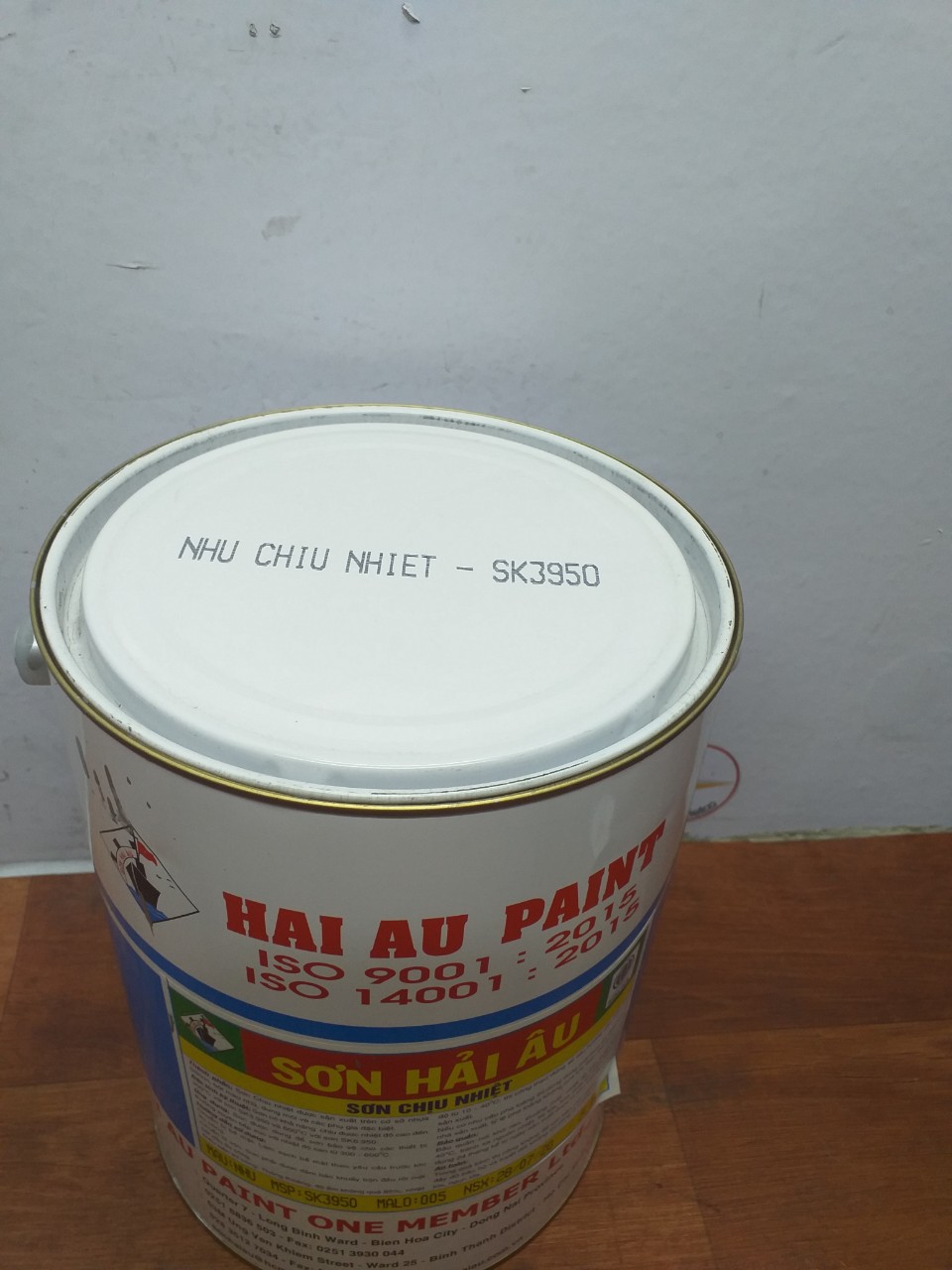 Sơn chịu nhiệt 300 độ màu bạc SK3 Hải Âu 5L