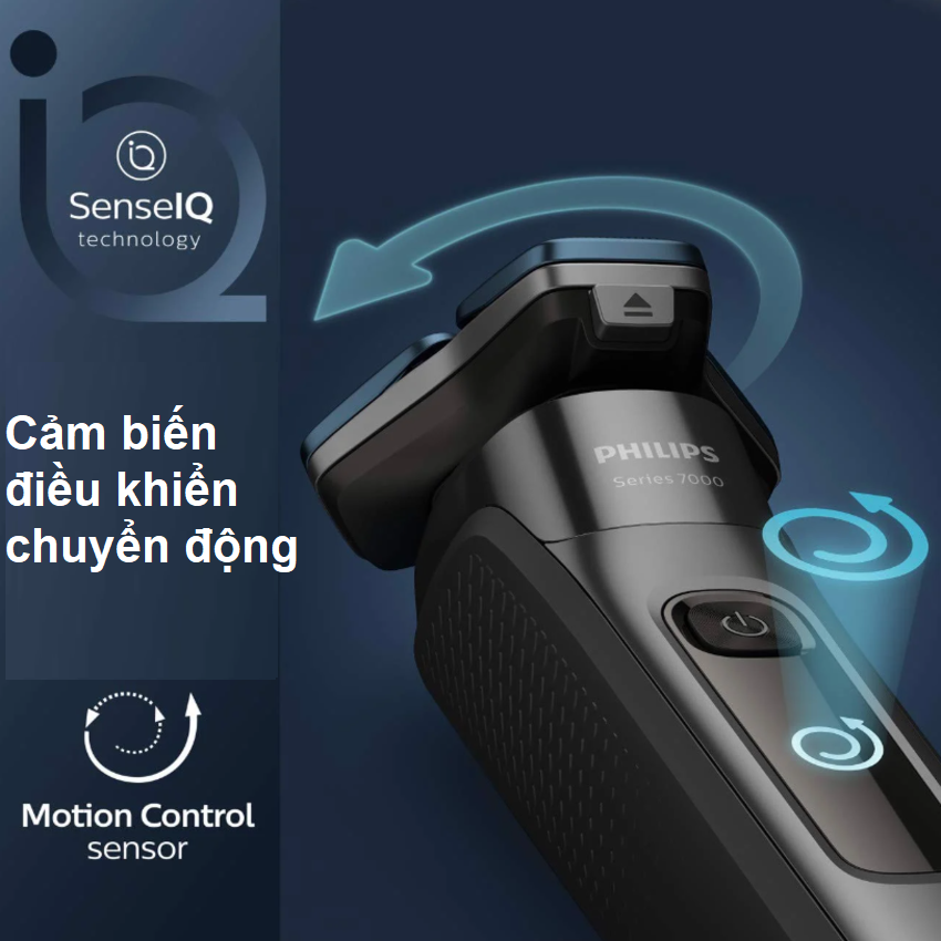 Máy cạo râu khô và ướt Series 7000 cao cấp Thương hiệu Philips Hà Lan Norelco S7788 - Hàng Nhập Khẩu