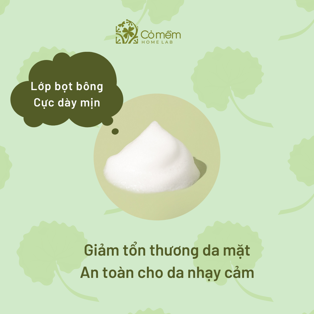 Sữa Rửa Mặt Tạo Bọt Mềm Mịn Làm Sạch Sâu Rau Má Cho Da Mụn Da Dầu Nhạy Cảm Cỏ Mềm 150ml