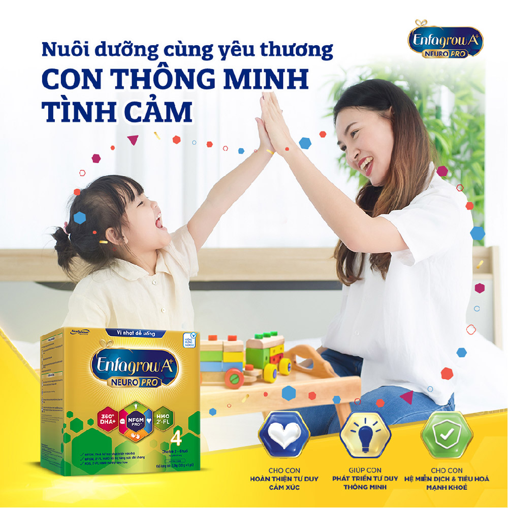 Bộ 1 hộp sữa bột Enfagrow A+ NeuroPro 4 2’FL HMO vị nhạt dễ uống cho trẻ từ 2-6 tuổi 2.2kg - Tặng 1 Đồ Chơi Camera cho bé