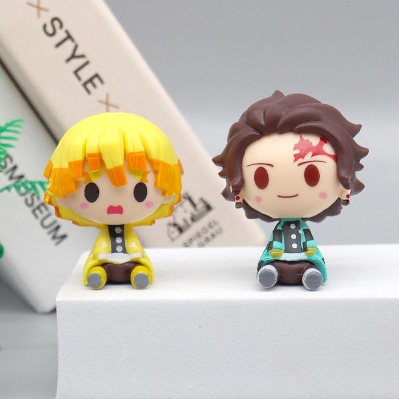 Mô hình Kimetsu No Yaiba chibi - figure thanh gươm diệt quỷ Demon Slayer chibi Tanjirou Nezuko Zenitsu Inosuke hà trụ