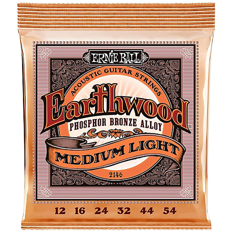 DÂY ĐÀN GUITAR ACOUSTIC ERNIE BALL EARTHWOOD P02146 MEDIUM LIGHT 12-54 PHOSPHOR BRONZE