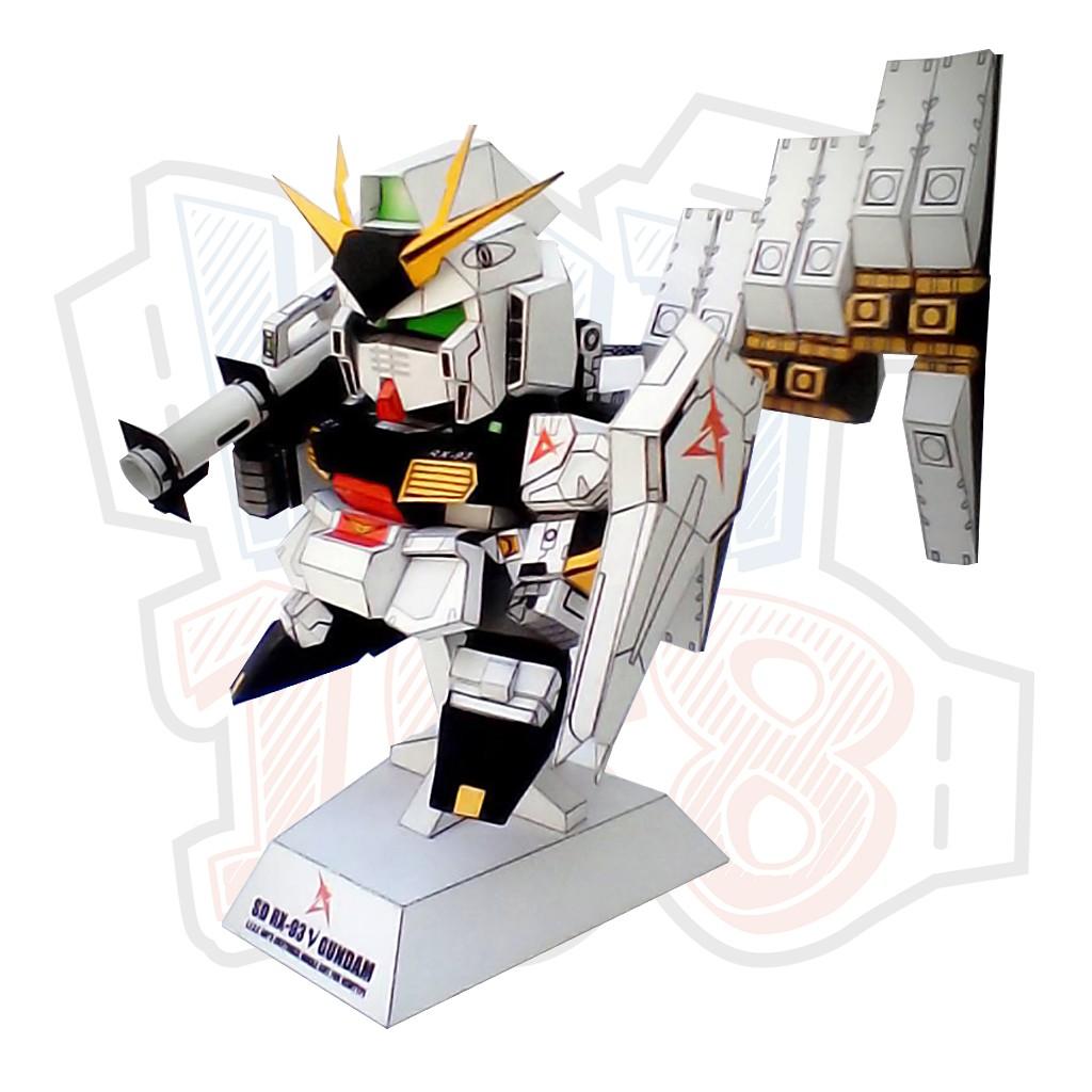 Mô hình giấy Gundam Robot SD RX-93 v ver Zan