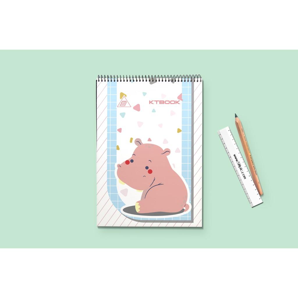 Số tay lò xo bìa cứng size B7 KTBOOK 100 trang