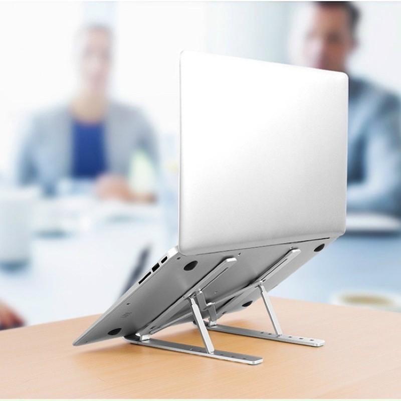 Giá đỡ Laptop MacBook Ipad bằng nhôm có thể điều chỉnh độ cao, gập lại được Techroom