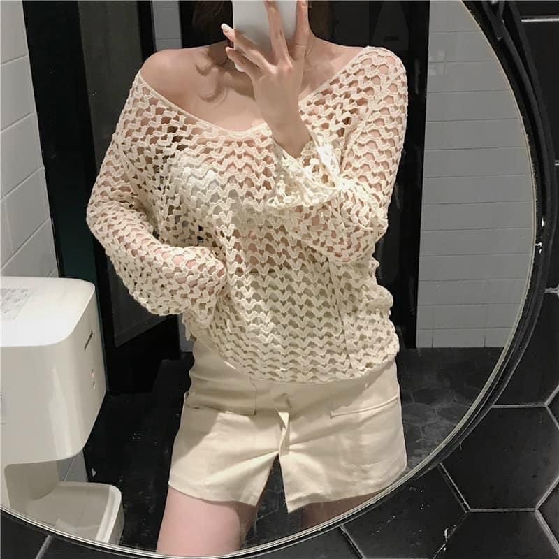 Áo lưới đi biển hình tim sexxy FR1552 - NhiNhi Shop