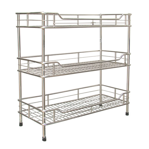 Kệ chén đĩa, úp cốc để đứng inox dầy dặn 3 tầng - nặng 2.5kg