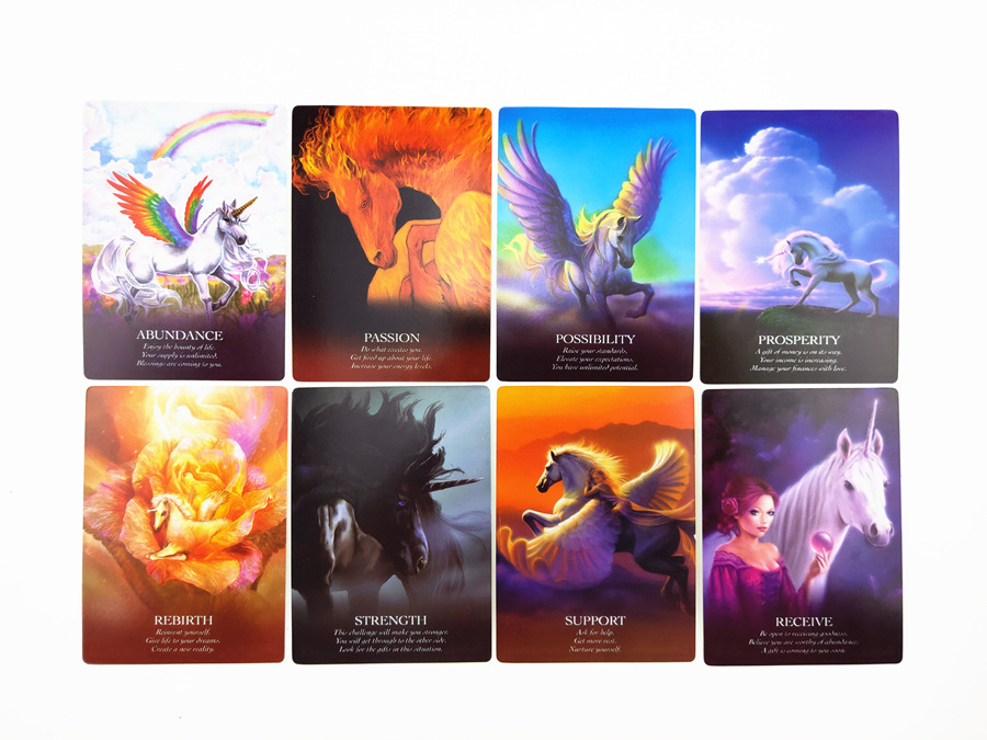 Combo Bộ Bài Bói Tarot Oracle of the Unicorns Cards Cao Cấp và Túi Nhung Đựng Tarot và Khăn Trải Bàn Tarot