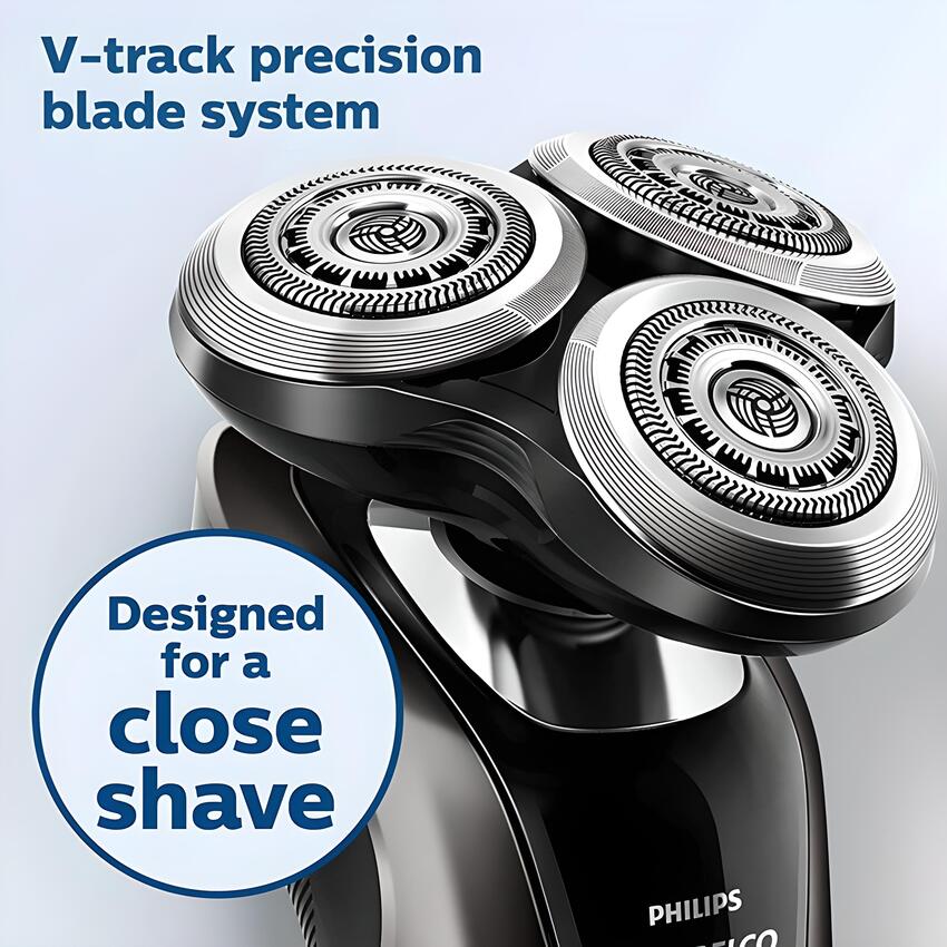 Máy cạo râu khô và ướt Philips Norelco Series 9000 Shaver 9850 Philips S9733 tích hợp tỉa mai kèm hộp đựng - Hàng Chính Hãng