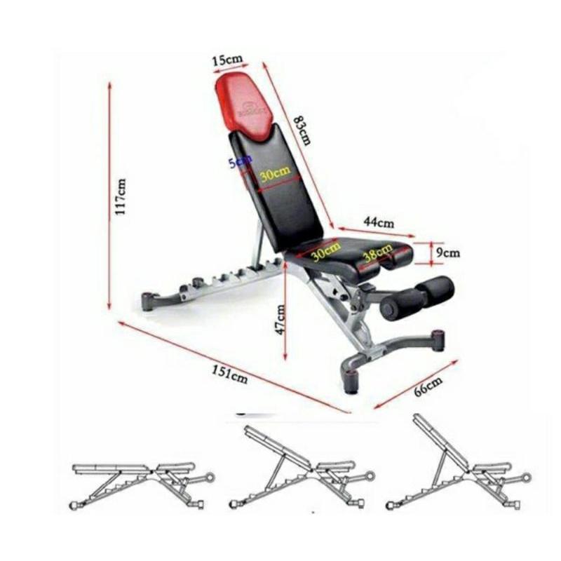 GHẾ TẬP TẠ Hoàng Đức Sport BOWFLEX kèm găng tay tập tạ xuki