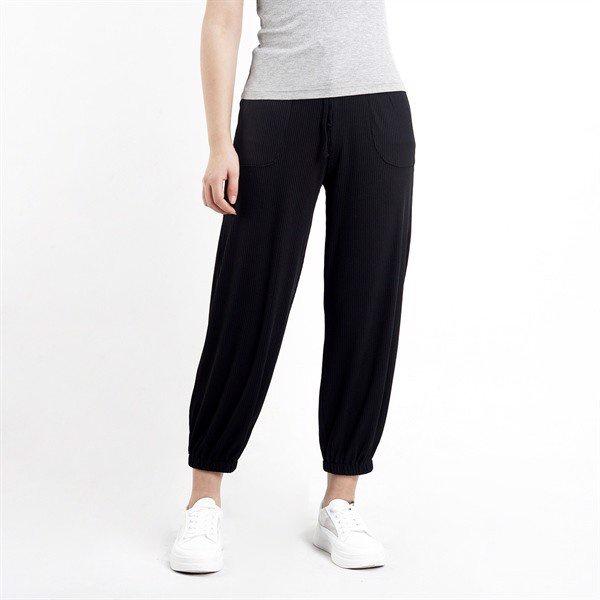 Quần jogger nữ SAYME cạp chun bo gấu chất len tăm mềm mịn ấm áp WCJO0004