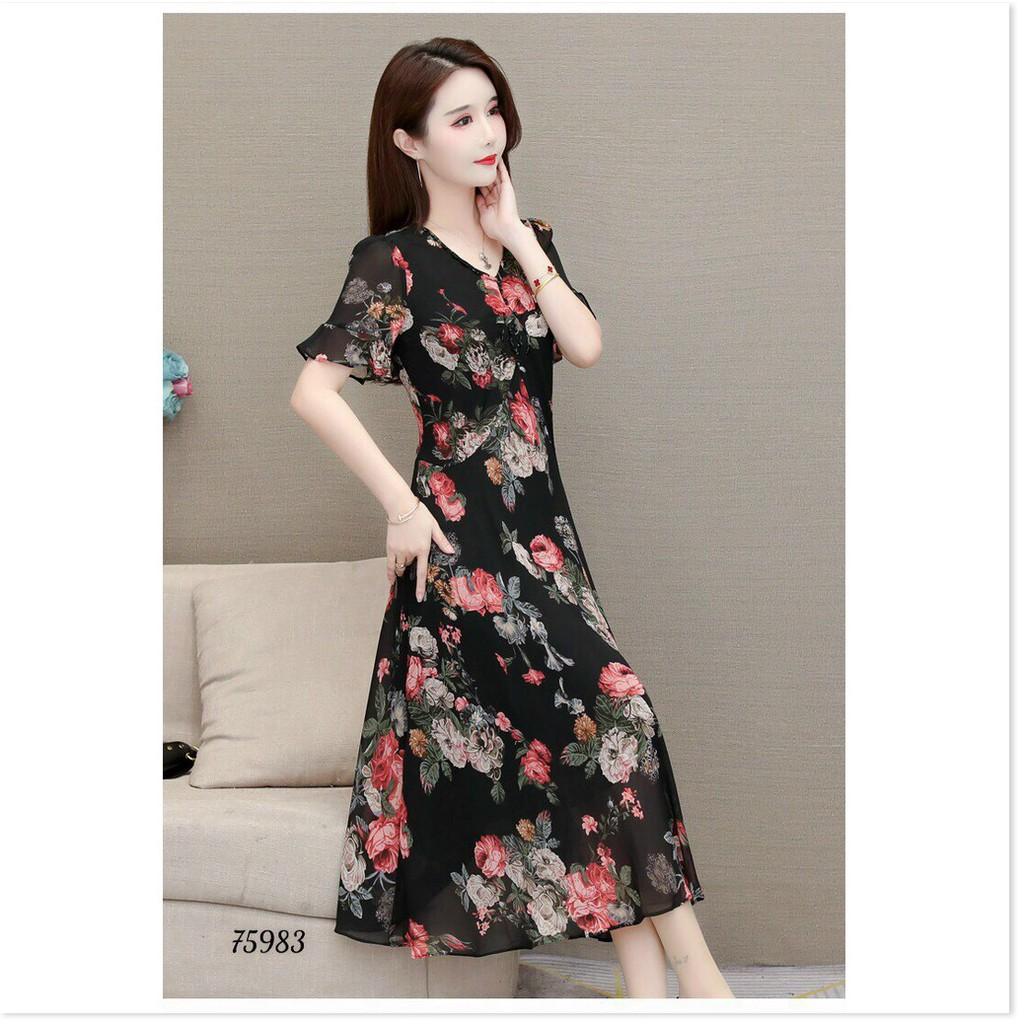 ĐÀM XÒE HOA LỤA DỰ TIỆC DÀNH CHO CÁC NÀNG TÔN DÁNG THỜI TRANG MỚI NHẤT HIỆN NAY