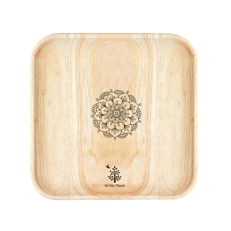 Đĩa khay gỗ vuông size nhỏ | Gỗ Đức Thành 21141 | Đựng Đồ Ăn | Trang Trí | Chụp Hình | Decor