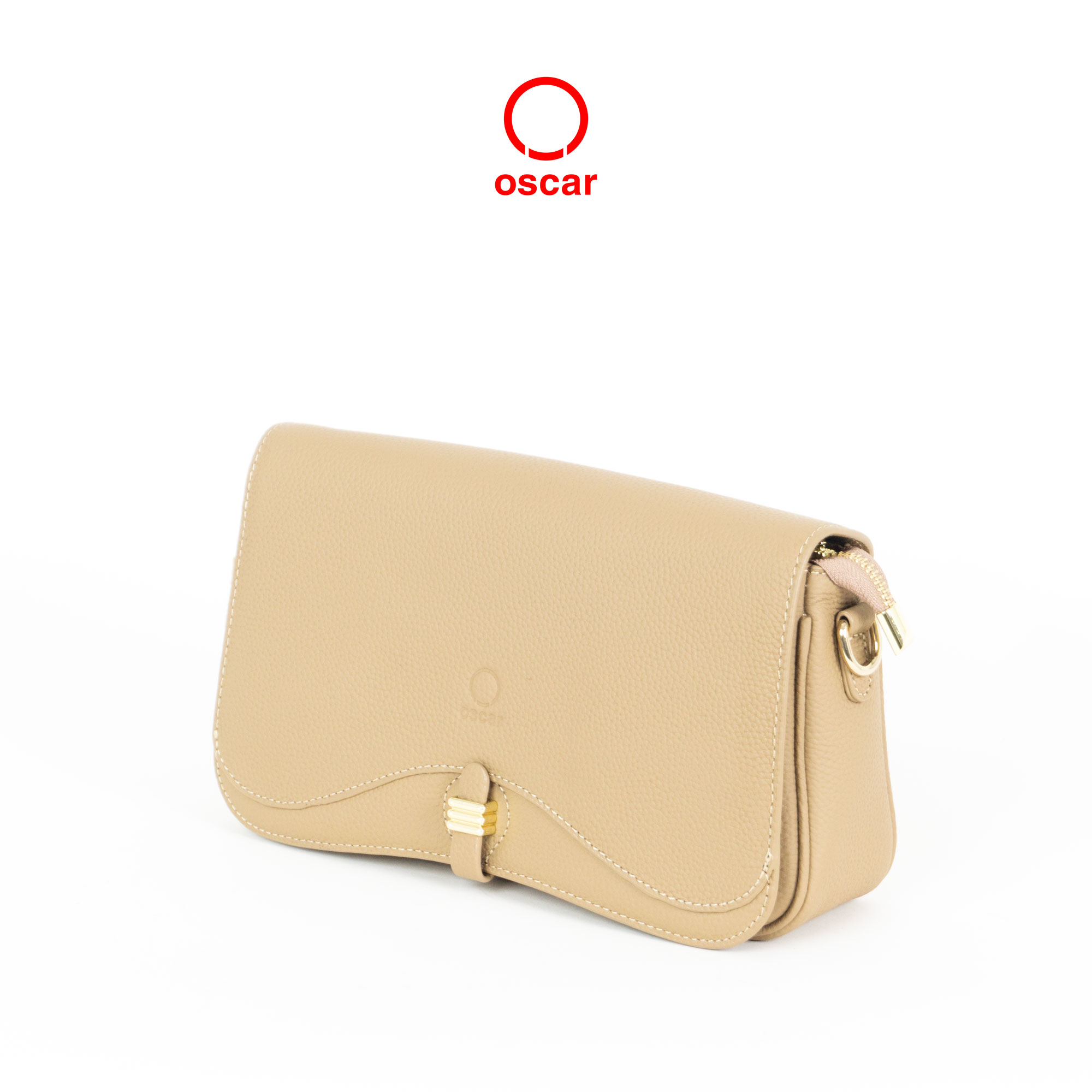 Túi Đeo Chéo Nhấn Nắp Phối Khóa Metallic OCWHBL 093