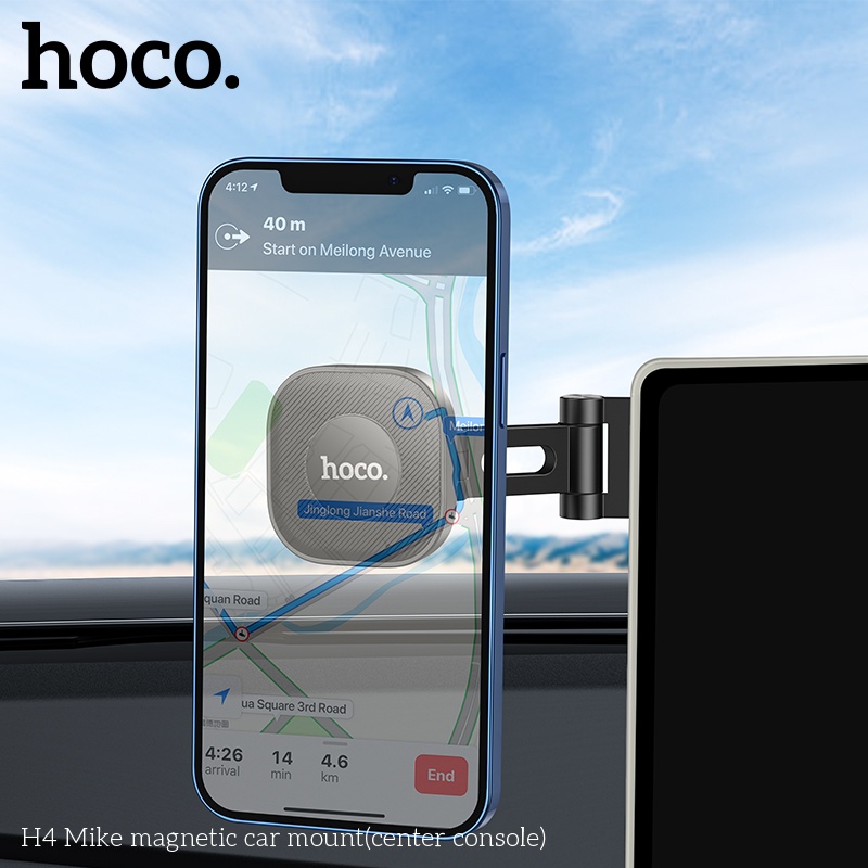 Giá đỡ điện thoại nam châm đa năng cao cấp H4 gắn taplo ô tô - Hàng chính hãng