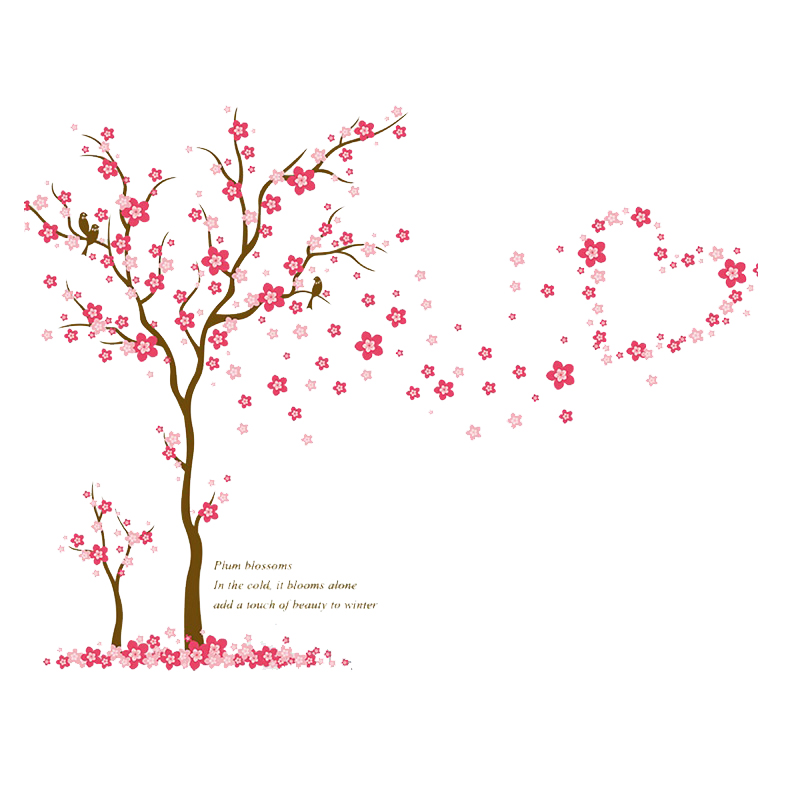 Decal trang trí Cây đào nhỏ AmyShop DCX055