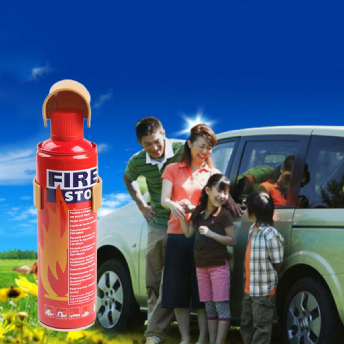 Bình Chữa Cháy Mini 500ml Để Xe Hơi, Ô Tô, Bình Cứu Hỏa Khẩn Cấp Cho Ô Tô Xe Hơi Dân Dụng 500ml