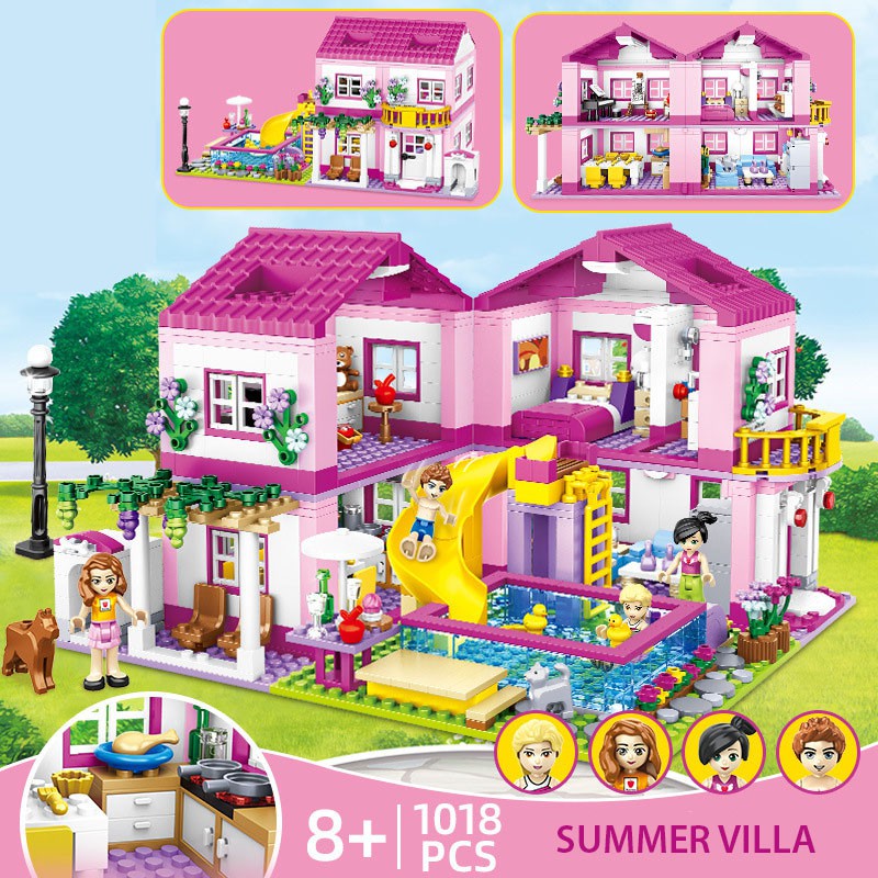 Đồ chơi Bé Gái lắp ghép Biệt Thự SUMMER VILLA 7348 với 1018 chi tiết