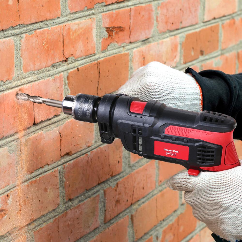 Máy khoan búa Máy khoan tác động Máy khoan điện cầm tay 850W 3000 vòng / phút với tay cầm xoay 360° Búa và khoan Chế độ 2 trong 1 với Máy đo độ sâu để khoan thép, bê tông, gỗ