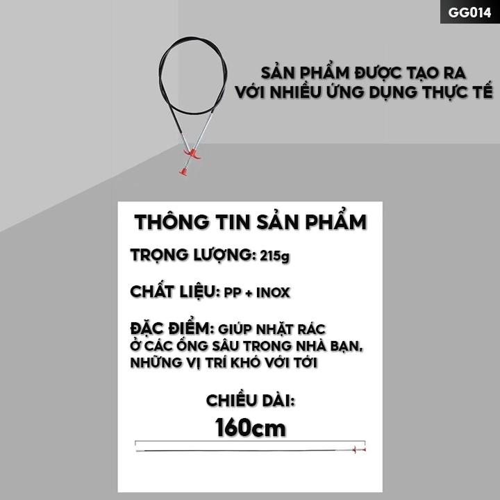 Cây Gắp Rác Vệ Sinh Thông Cống Nhà Vệ Sinh Bồn Rửa Chén Chiều Dài 2 Mét Linh Hoạt Tiện Lợi GG-014