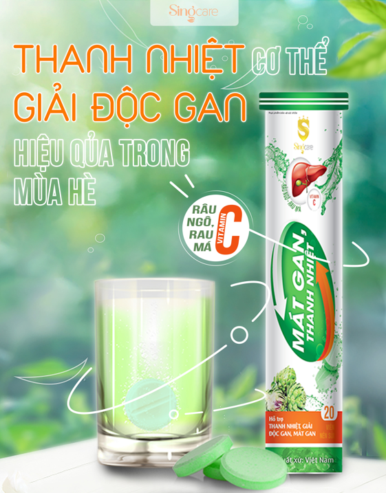 MÁT GAN THANH NHIỆT - TUÝP 20 VIÊN NÉN SỦI