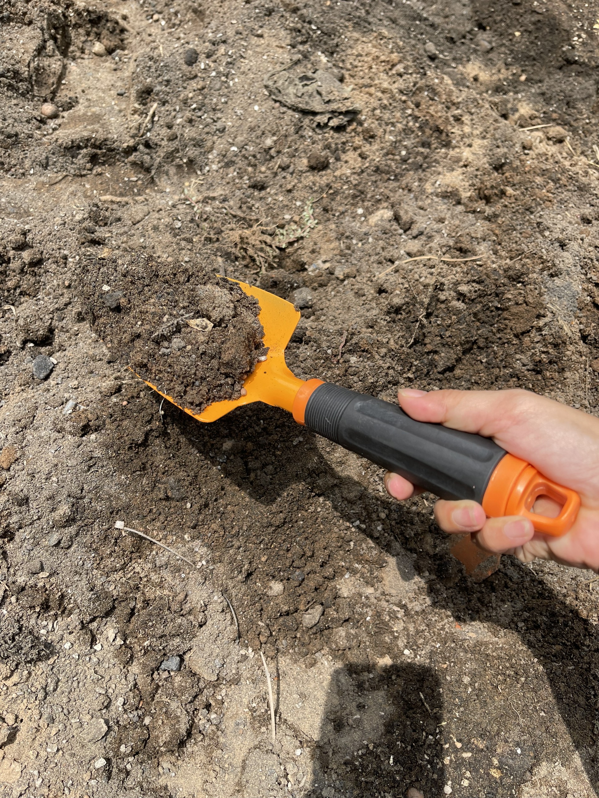 Xẻng xới đất 30cm màu cam đen