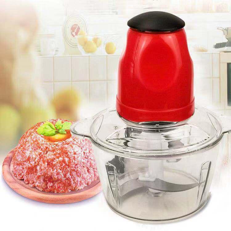 Máy Xay Thịt Cối Nhựa Trong Suốt 2L Công Suất 200W - Cối Xay Đa Năng 4 Lưỡi, Xay Thực Phẩm, Sinh Tố, Rau Củ Quả