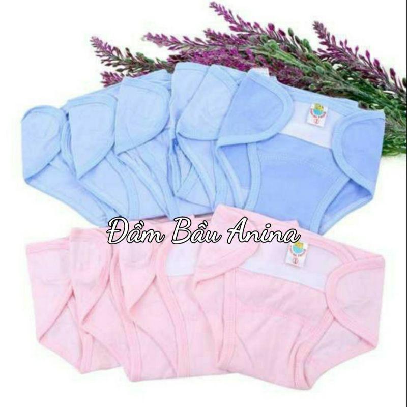 Quần đóng bỉm baby Leo chất coton đẹp size 1,2,3 cho bé 3 đến 8kg loại đẹp hàng cao cấp