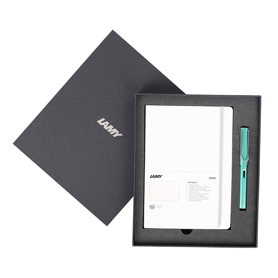 Gift Set Lamy Notebook A5 Softcover White + Lamy Al-Star Bluegreen - GSNAl0023