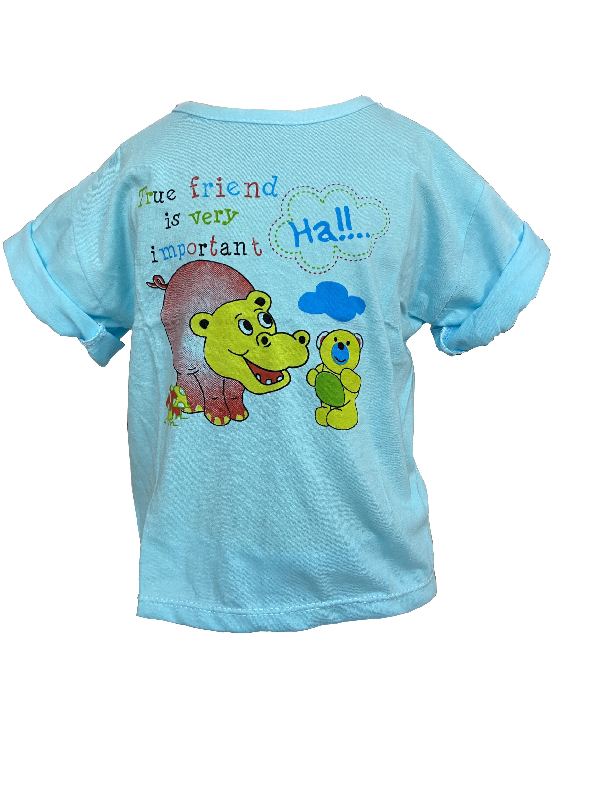 Áo trẻ em sơ sinh tay ngắn - họa tiết hoạt hình nhiều màu, thun 100% Cotton mềm mịn, thoáng mát - Shop TiVung chuyên quần áo trẻ em
