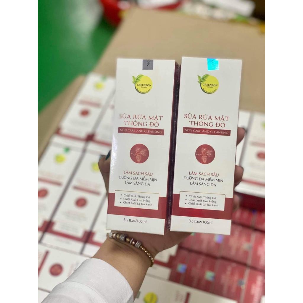 Sữa rữa mặt thông đỏ cao cấp 100gr GreenBon Cosmetics