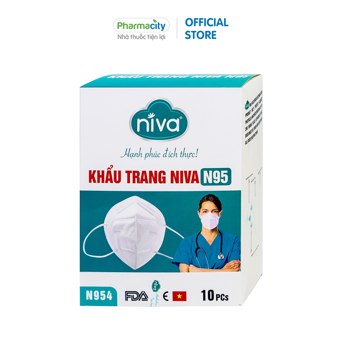 Khẩu trang Niva N95 ngăn khói bụi, giọt bắn và vi khuẩn