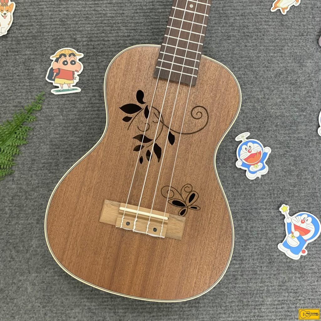 ĐÀN UKULELE CONCERT 23INCH DEVISER HỌA TIẾT HOA LÁ