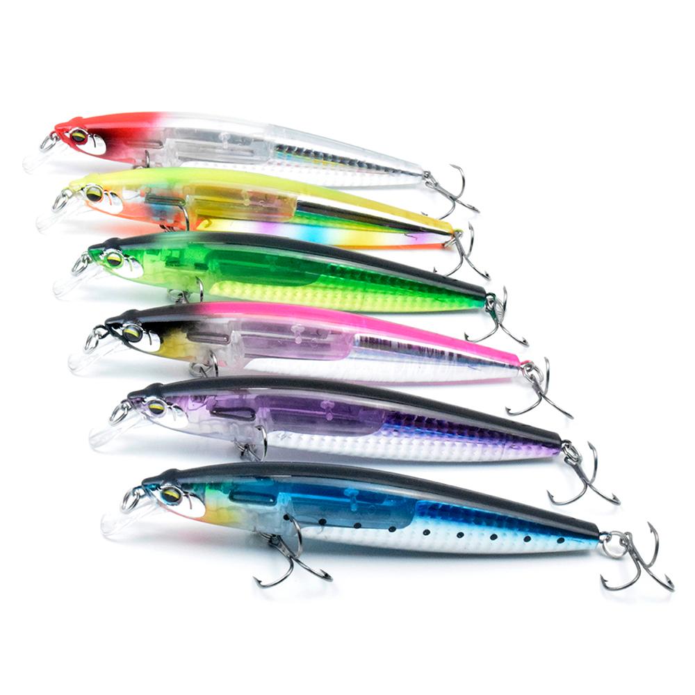 Mồi Câu Cá Nhân Tạo Minnow Kiểu Dáng Nổi Nhiều Màu Sắc Thu Hút Cá 5 Trong 1 Fishing Lure