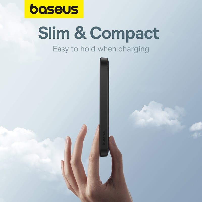Pin Sạc Dự Phòng Không Dây Tích Hợp Nam Châm Baseus Magnetic Mini Wireless Fast Charge Power Bank 5000mAh 20W - Hàng chính hãng