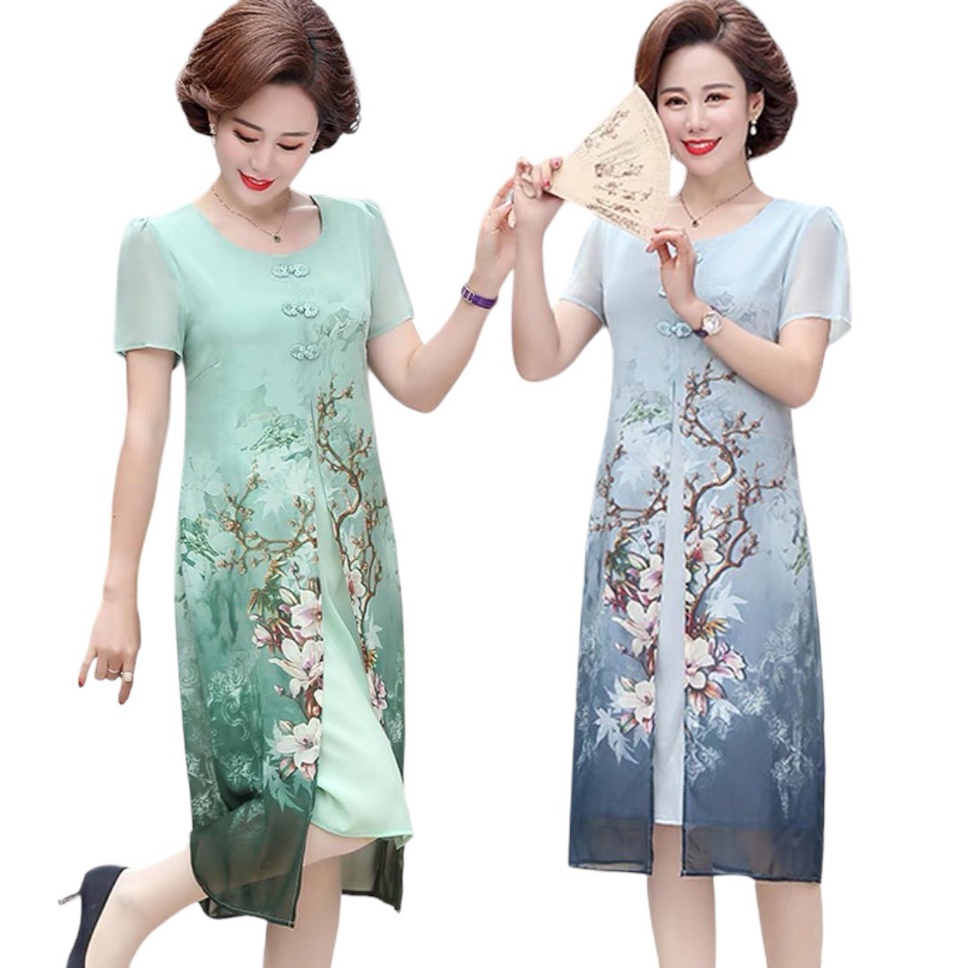 Đầm trung niên dự tiệc sang trọng trẻ trung thời trang trung niên
