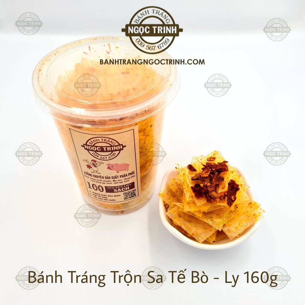 (Ly 160g) Bánh tráng trộn sa tế bò siêu ngon bánh tráng Ngọc Trinh