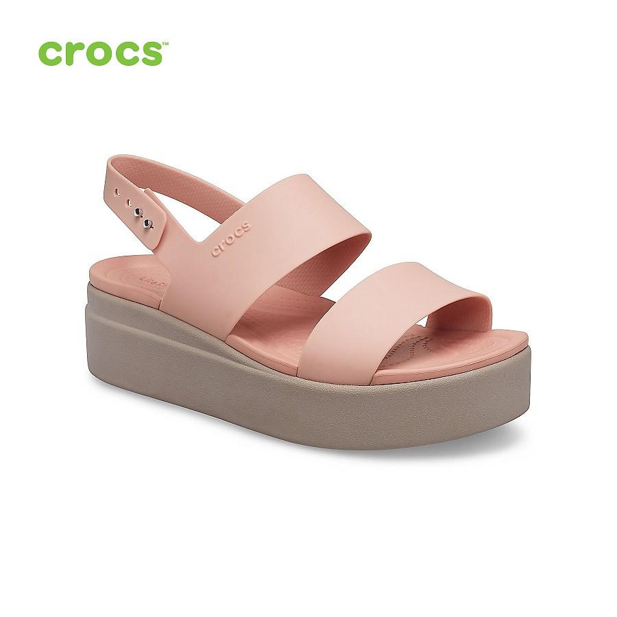 Giày Xăng Đan Nữ Crocs Brooklyn Mid Wedge 206453