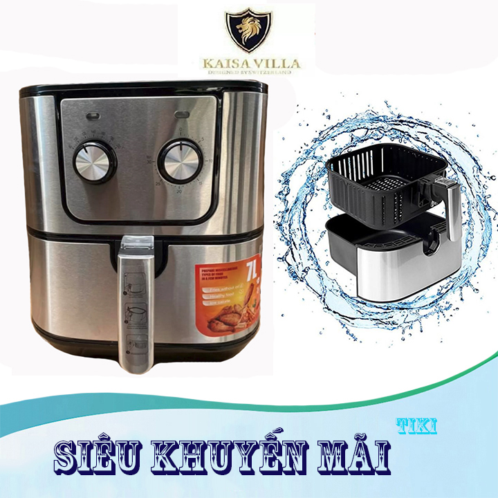 Nồi chiên không dầu Cao Cấp Công Nghệ Airfryer 7 lít 1800W- Hàng Nhập Khẩu