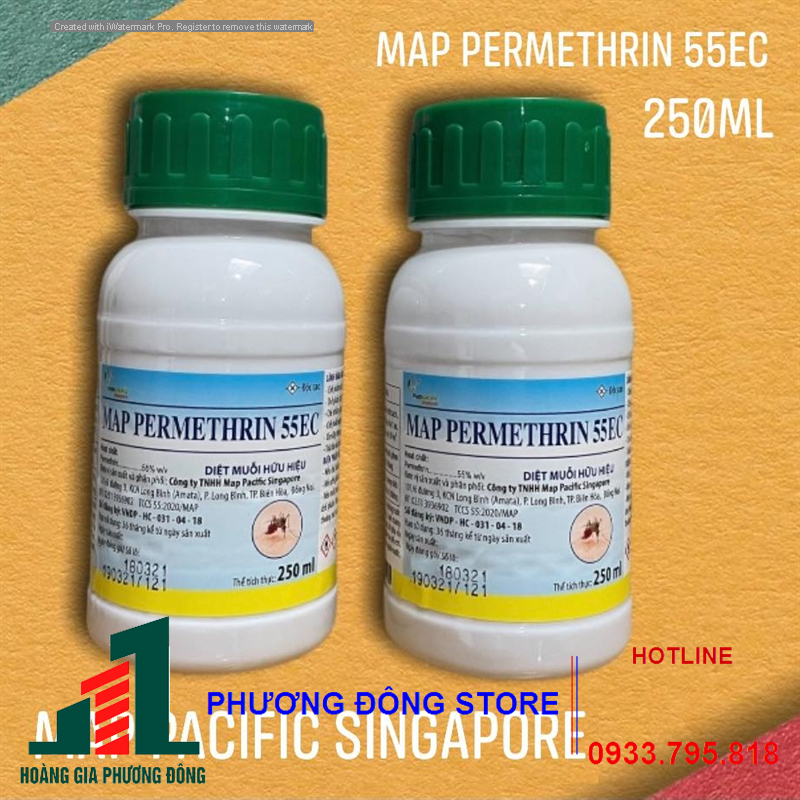 Thuốc diệt muỗi và côn trùng MAP PERMETHRIN 55EC-1 lít