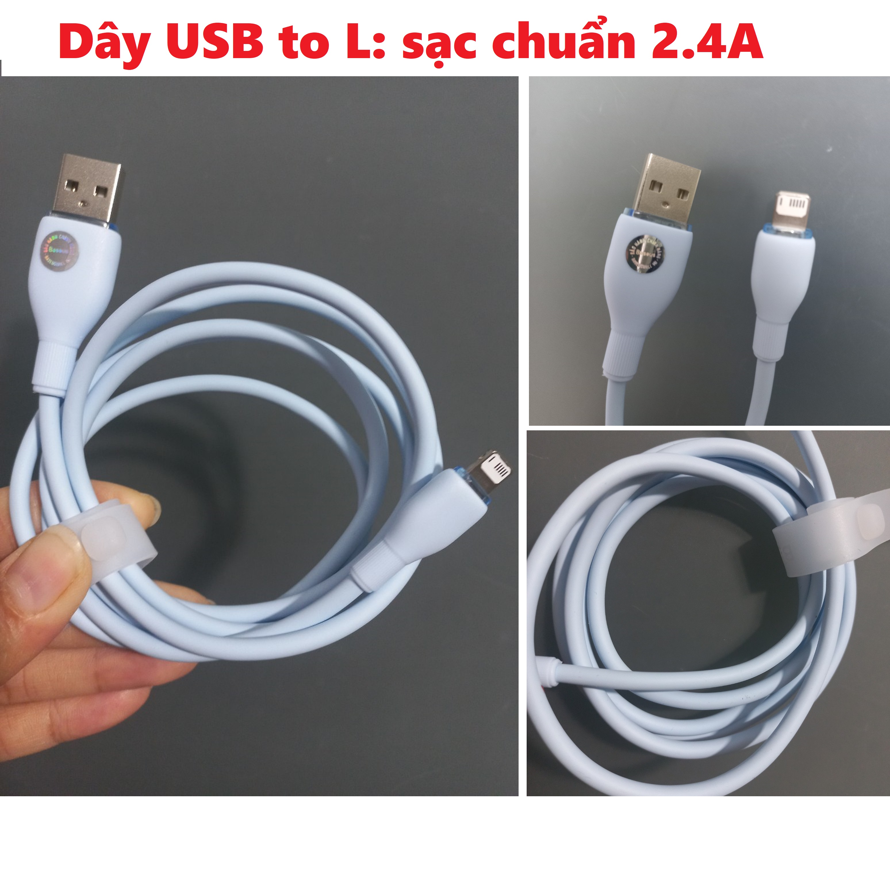 Dây sạc nhanh C to L PD 20W 18W cáo silicon siêu mềm chống rối cho iP Baseus Pudding Series _ Hàng chính hãng