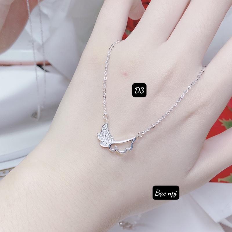 Dây chuyền Npj liền mặt xinh xắn , Mẫu Vòng cổ nữ Bạc Ta - Bạc npj