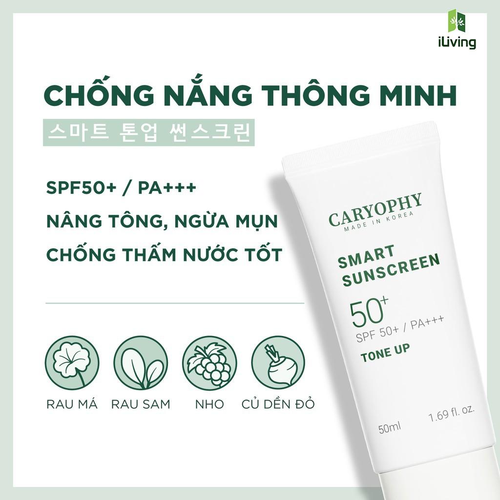 Kem chống nắng ngừa mụn nâng tone Caryophy Smart Tone-up Sunscreen 50ml CARYKCNNM50