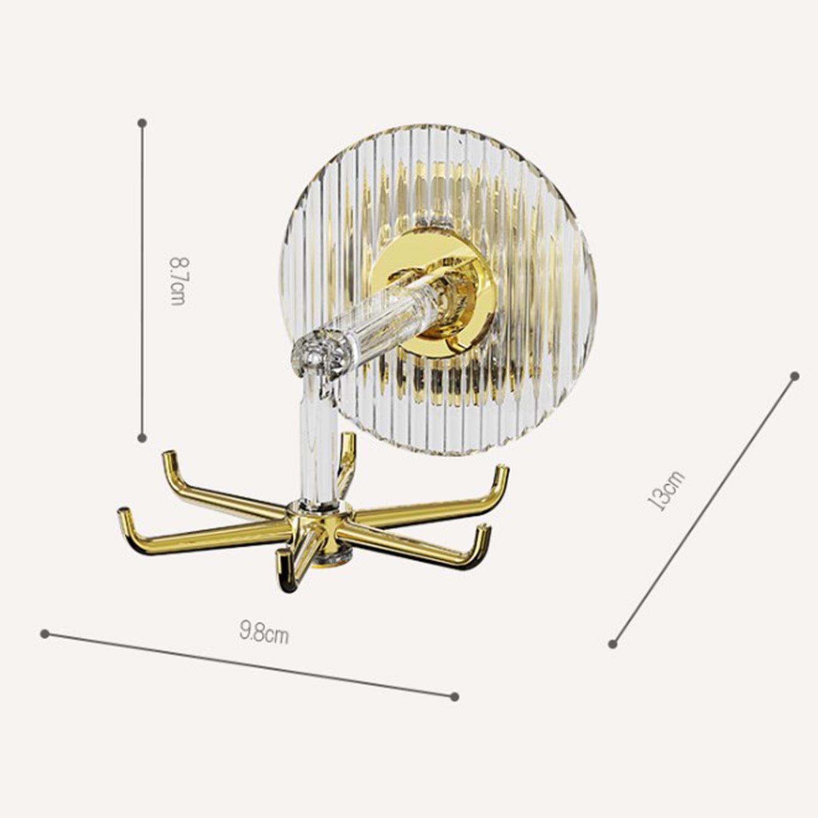 2x 360° Rotating Hooks Punch Free Office Modern Hanging Utensil Holder Hooks